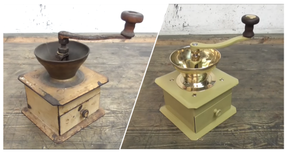 Coffee grinder - before &amp; after